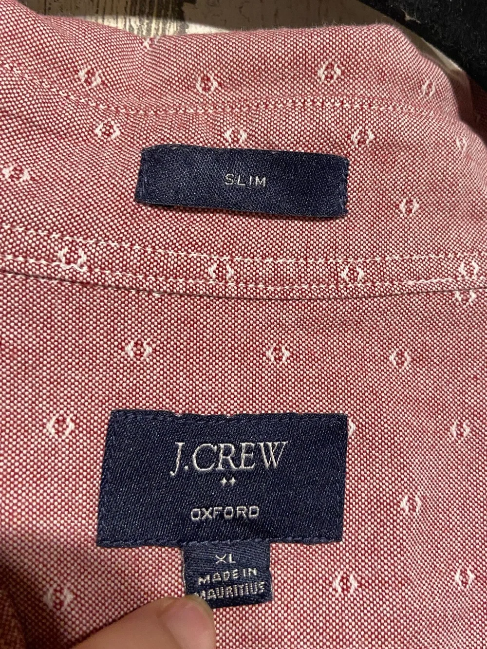 J. Crew Oxford Men’s Cotton Red Slim Button Down Shirt XL